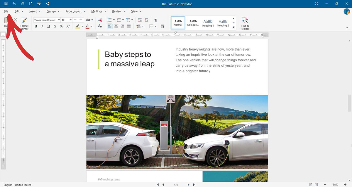 Go to "Files" once more.