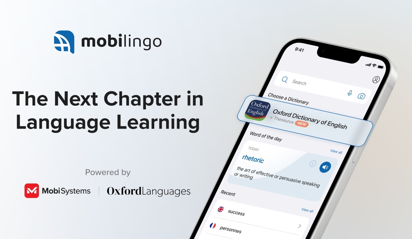MobiSystems and Oxford Languages partnership powering the Oxford Dictionary mobile app